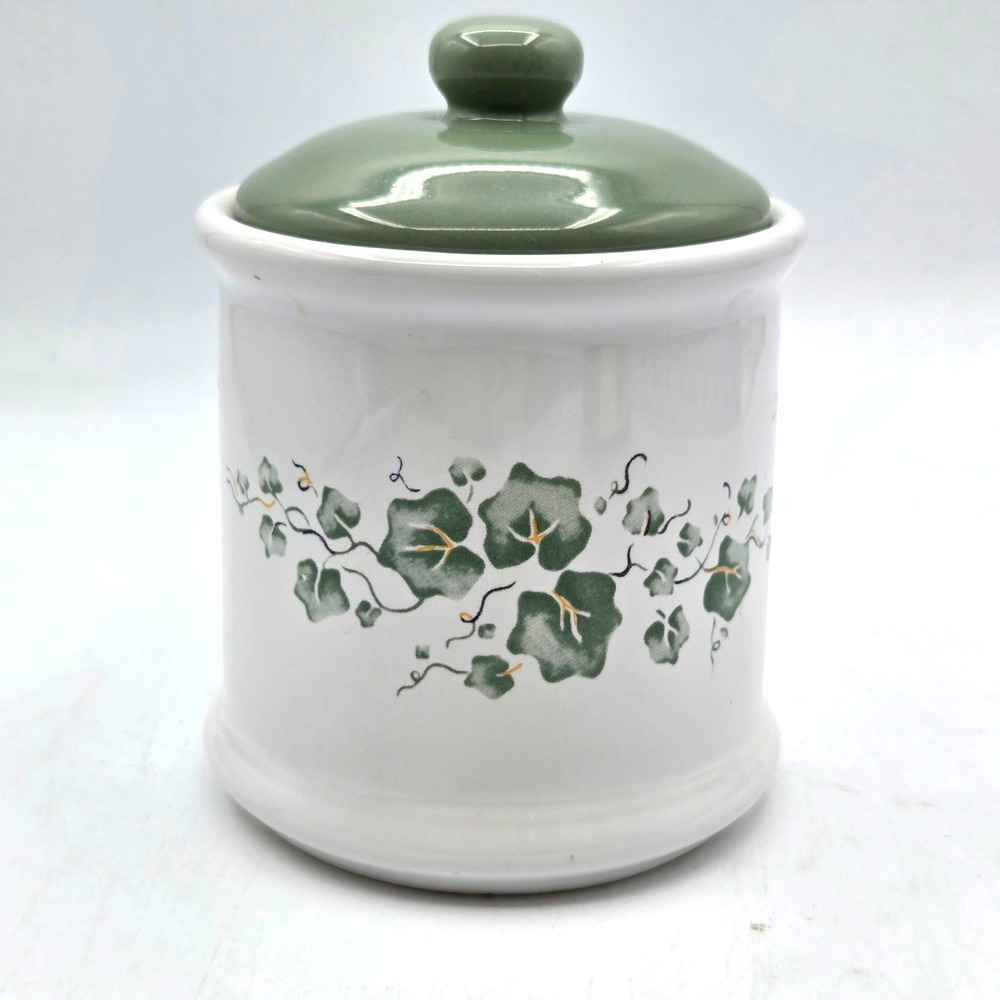 Corelle Callaway Green Ivy   Canister With Lid by Jay Import Co. 5 1/2" with Lid